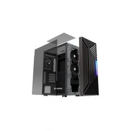 Caja ordenador gaming nfortec nervia atx argb cristal templado negra