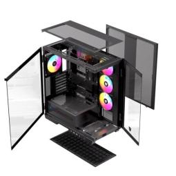 Caja ordenador gaming nfortec ursa e - atx argb cristal templado negra