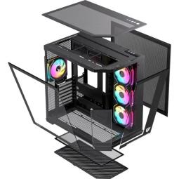 Caja ordenador gaming nfortec pulsar atx argb cristal templado negra