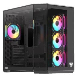 Caja ordenador gaming nfortec pulsar atx argb cristal templado negra