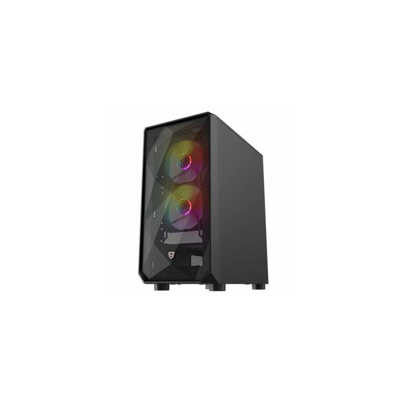 Caja ordenador gaming nfortec dys matx argb cristal templado negra