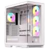Caja ordenador gaming nfortec ursa e - atx argb cristal templado blanca