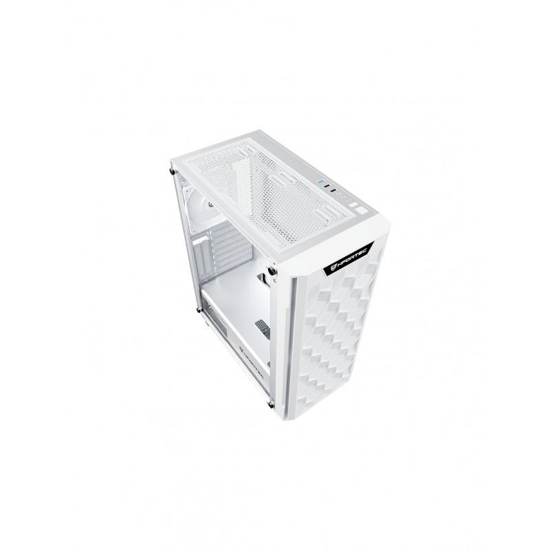 Caja ordenador gaming nfortec azir atx argb cristal templado blanco