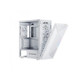 Caja ordenador gaming nfortec nervia atx argb cristal templado blanca
