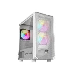 Caja de pc gaming nfortec dys torre micro - atx a - rgb c. templado 3x120 inc. blanc