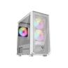 Caja de pc gaming nfortec dys torre micro - atx a - rgb c. templado 3x120 inc. blanc