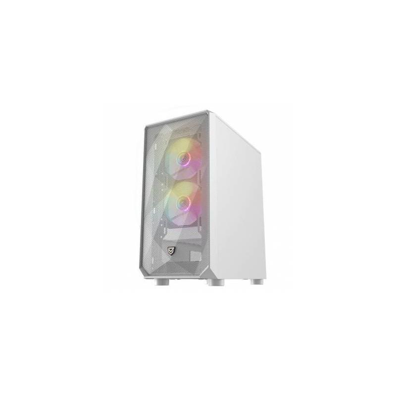 Caja de pc gaming nfortec dys torre micro - atx a - rgb c. templado 3x120 inc. blanc