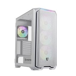 Caja ordenador gaming nfortec krater x e - atx argb cristal templado blanca