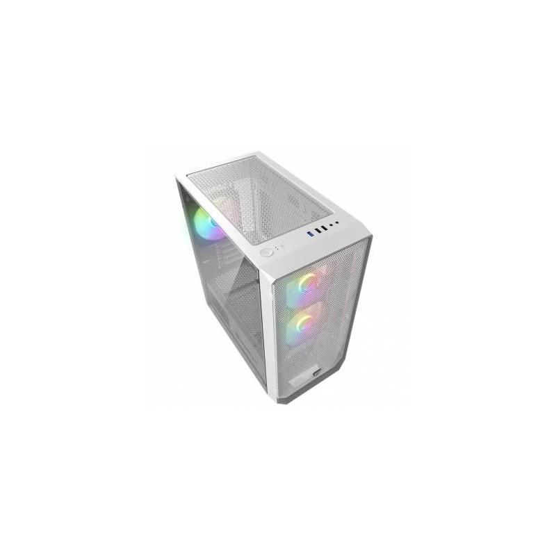 Caja de pc gaming nfortec dys torre micro - atx a - rgb c. templado 3x120 inc. blanc