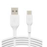 Cable usb tipo c a usb tipo a belkin 2m - macho - macho - blanco
