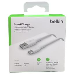 Cable usb tipo c a usb tipo a belkin 2m - macho - macho - blanco