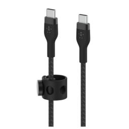 Cable usb tipo c belkin 3m - macho - macho - negro - trenzado