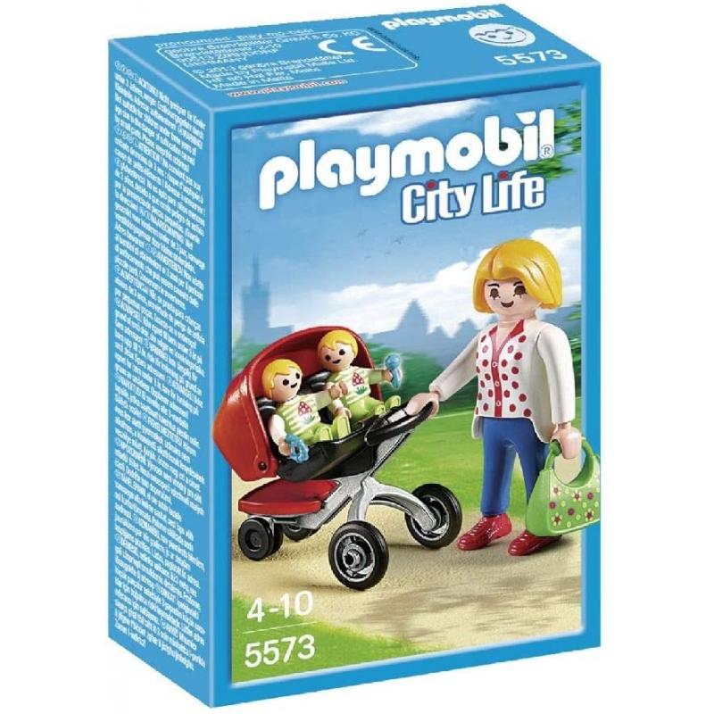 Playmobil mama con carrito de gemelos - Imagen 1