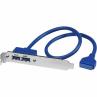 Adaptador startech header cabezal bracket 2 puertos usb 3.0 superspeed con conexión a placa base - azul