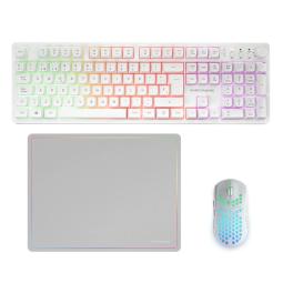 Teclado + raton mars gaming mcpwxwes rgb blanco