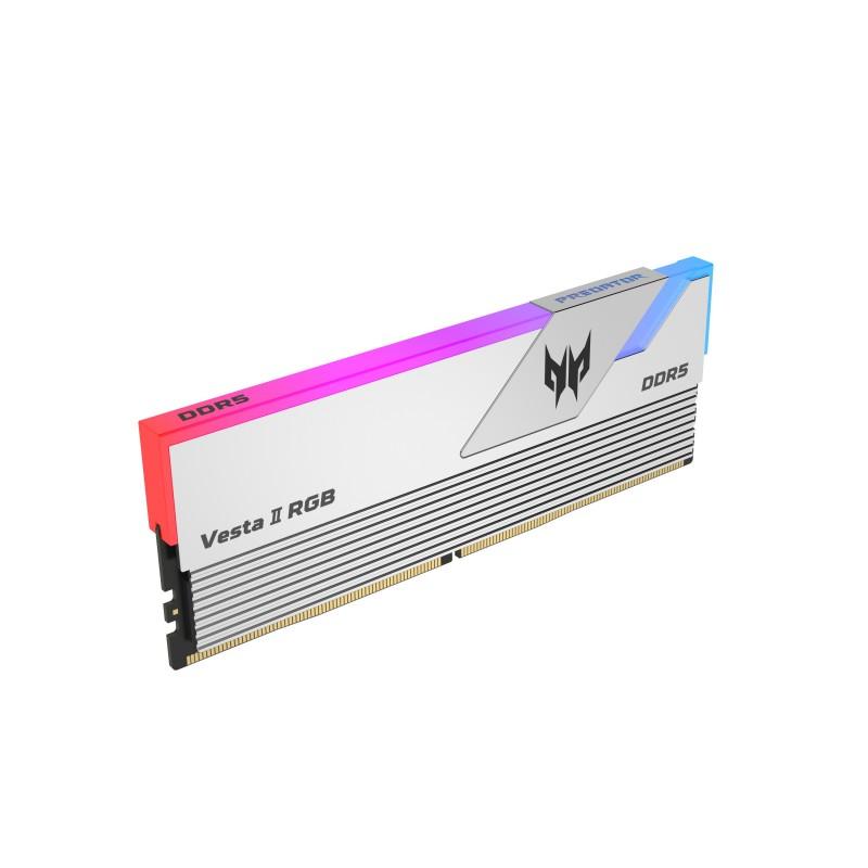 Memoria ram ddr5 32gb 2x16gb acer predator vesta ii - dimm - 6000mt - s cl32 silver
