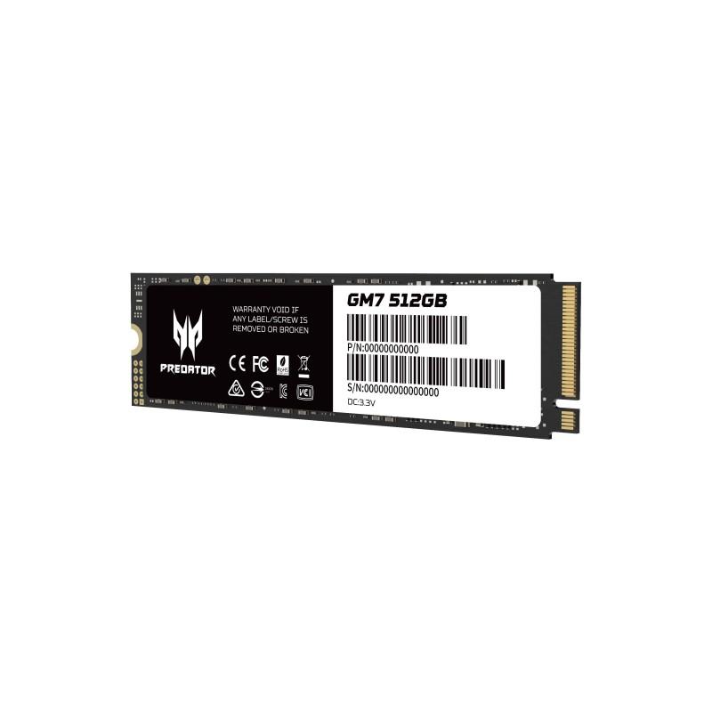 Disco duro interno ssd acer predator gm7 512gb m.2 pcie 4.0