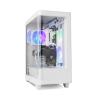 Caja ordenador gaming nox hummer ether atx argb cristal templado blanca