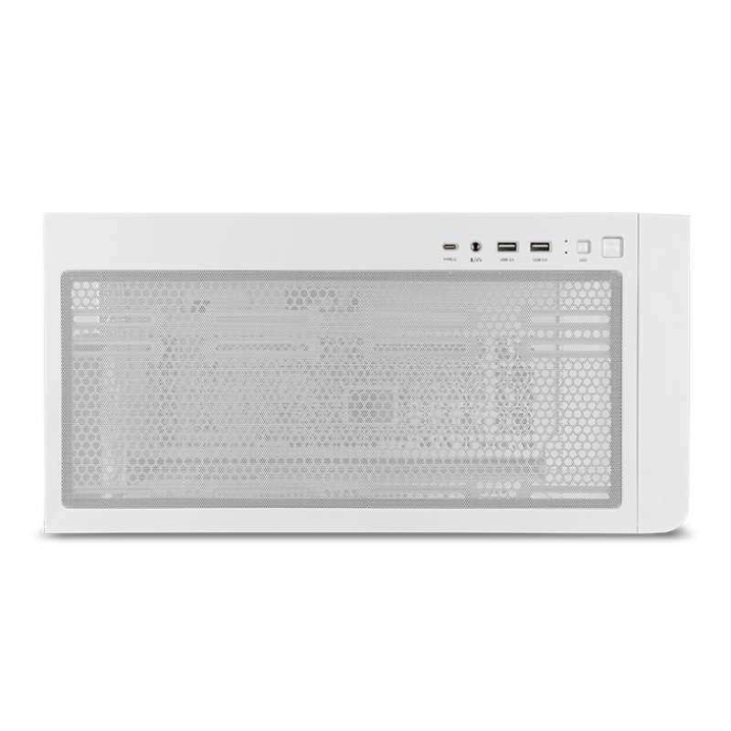 Caja ordenador gaming nox hummer ether atx argb cristal templado blanca