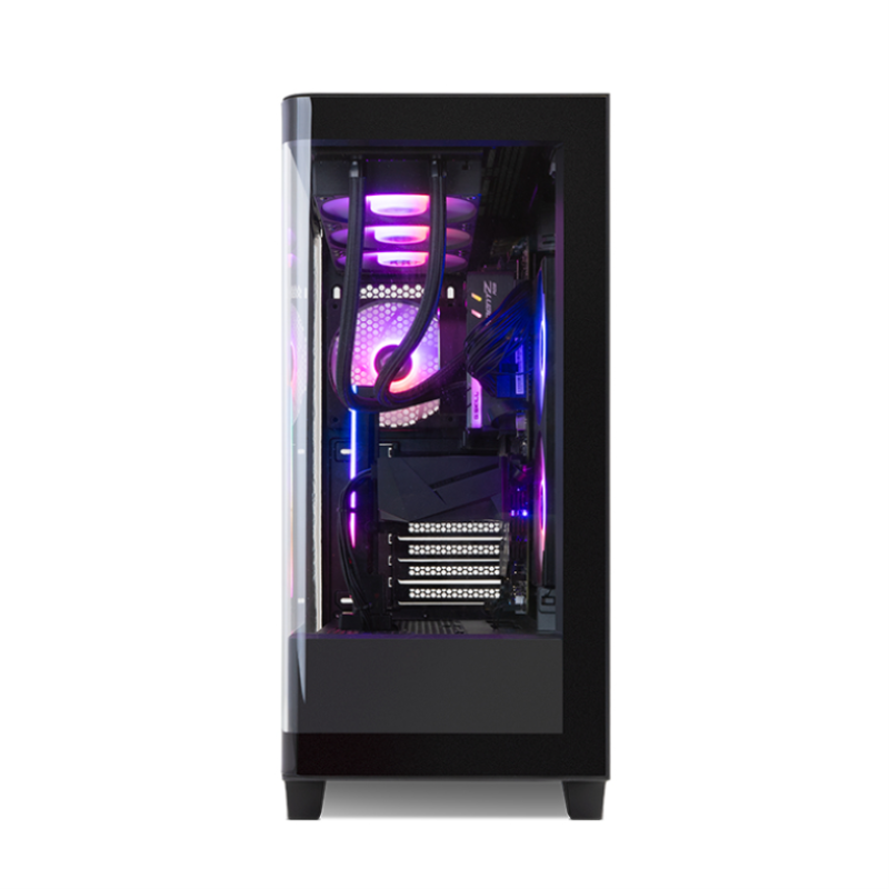 Caja ordenador gaming nox hummer ether atx argb cristal templado negro