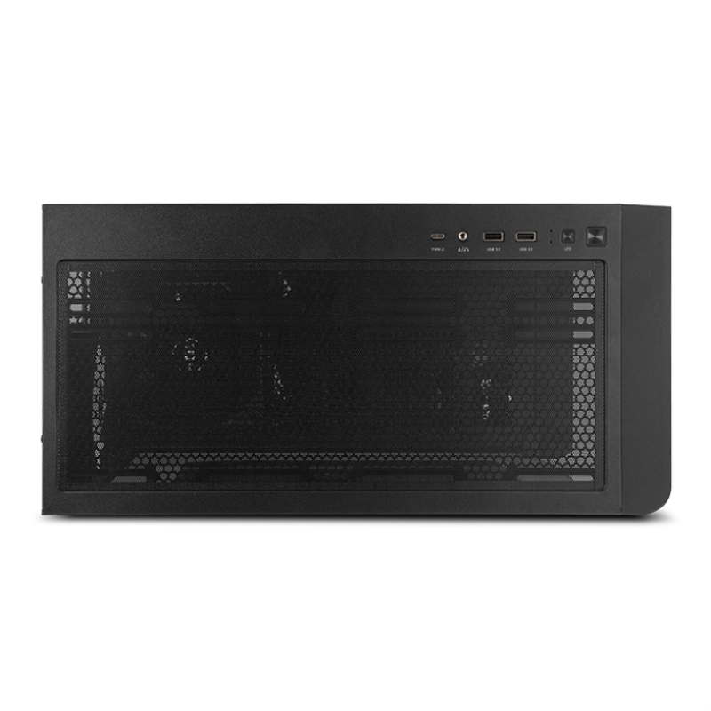 Caja ordenador gaming nox hummer ether atx argb cristal templado negro