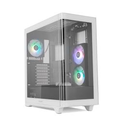 Caja ordenador gaming nox hummer ether atx argb cristal templado negro - blanco