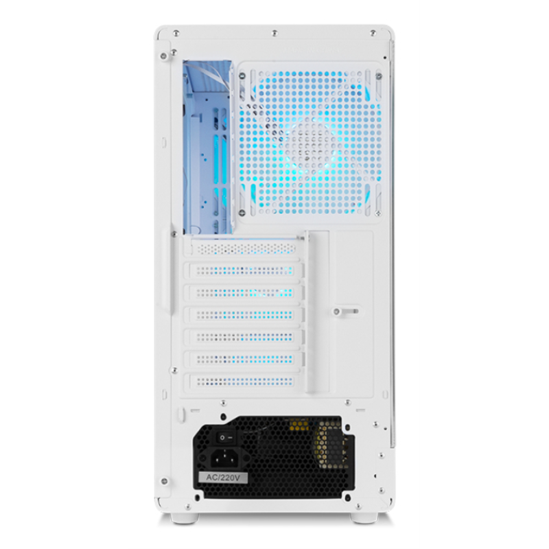 Caja ordenador gaming nox hyperflow hummer aero atx argb cristal templado blanco