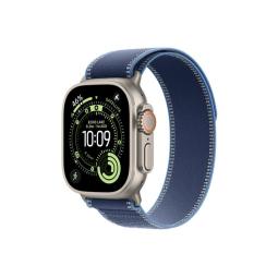 Smartwatch apple watch ultra 3 gps + cellular 49mm natural titanium case blue trail loop - s - m