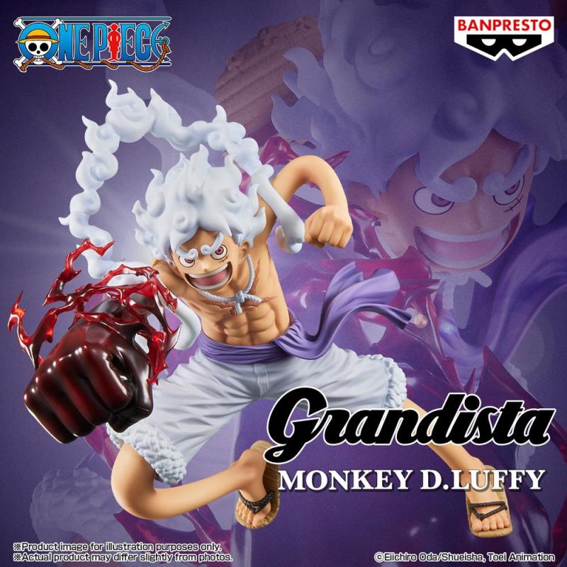 Figura banpresto one piece grandista - monkey d.luffy gear5 - special edition