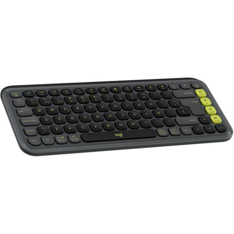 Teclado logitech pop icon keys inalambrico grafito - verde