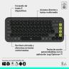 Teclado logitech pop icon keys inalambrico grafito - verde