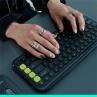 Teclado logitech pop icon keys inalambrico grafito - verde