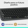 Teclado logitech pop icon keys inalambrico grafito - verde