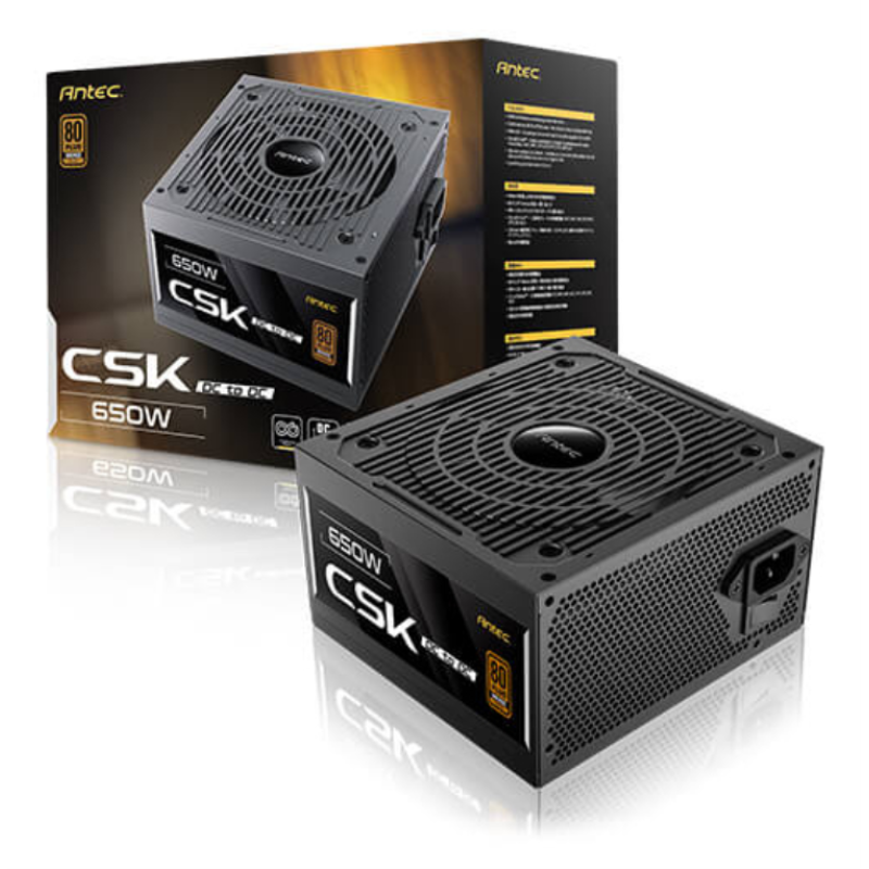 Fuente alimentacion antec csk650dc ec gaming atx 650w negro