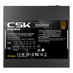 Fuente alimentacion antec csk650dc ec gaming atx 650w negro