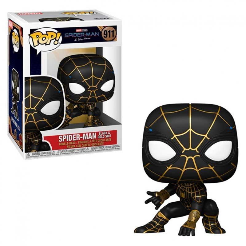 Funko pop marvel spiderman no way home spider - man traje dorado y negro 56827 - Imagen 1