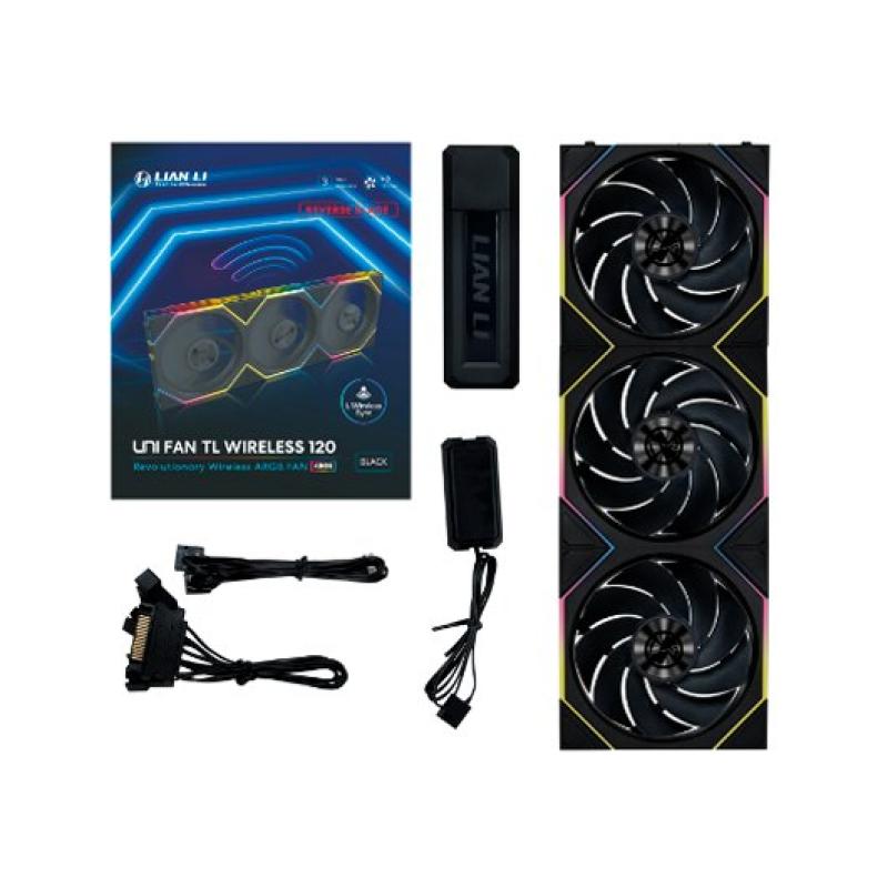Ventilador caja gaming lian li unifan tl120 inalambrico argb 3x 120mm negro