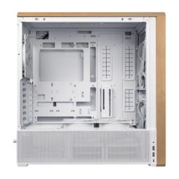 Caja ordenador gaming lian li lancool 217 atx cristal templado madera blanca