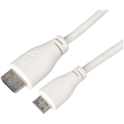 Cable oficial raspberry micro hdmi a hdmi 1m color blanco