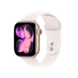 Apple watch s11 gps 42mm rose gold aluminium case light blush sport band - s - m