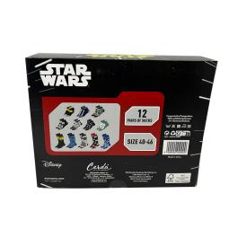 Caja regalo 12 pares calcetines star wars talla 40 - 46