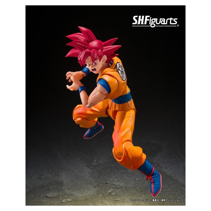 Figura tamashii nations dragon ball super s.h.figuarts super saiyan god son goku god aura