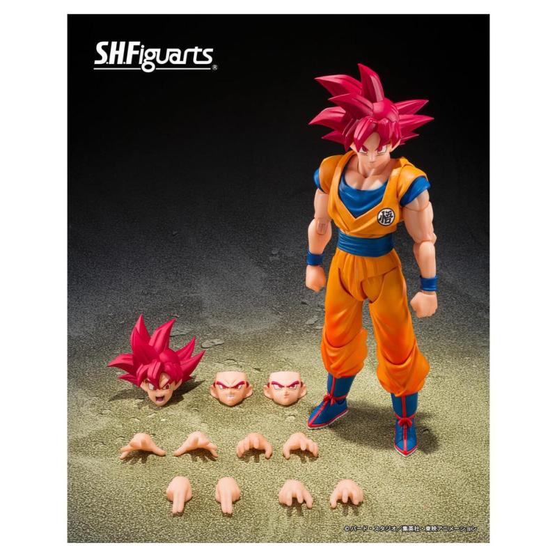Figura tamashii nations dragon ball super s.h.figuarts super saiyan god son goku god aura