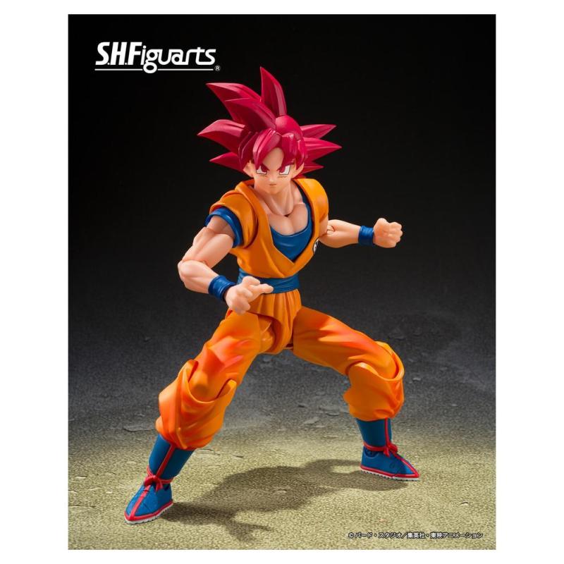 Figura tamashii nations dragon ball super s.h.figuarts super saiyan god son goku god aura