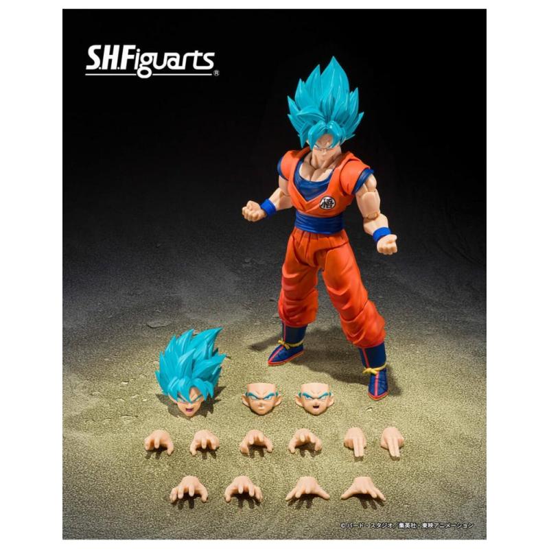 Figura tamashii nations dragon ball super s.h.figuarts super saiyan god super saiyan son goku blue power transcending limits