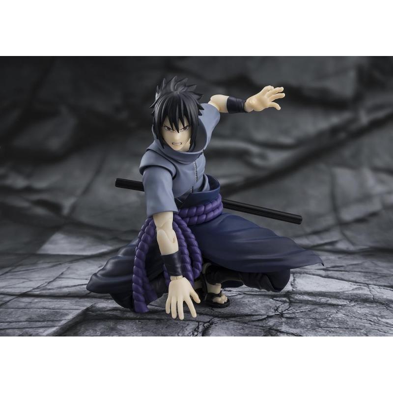 Figura tamashii nations naruto shippuden s.h.figuarts sasuke uchiha - solitary shinobi -