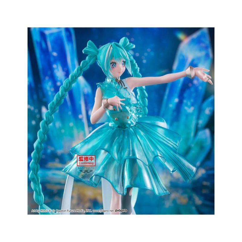Figura banpresto hatsune miku banpresto evolve clearluxe - emeraldgem 28cm