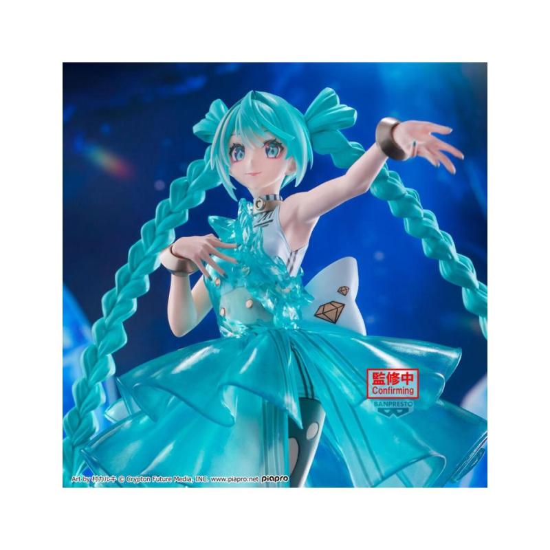 Figura banpresto hatsune miku banpresto evolve clearluxe - emeraldgem 28cm