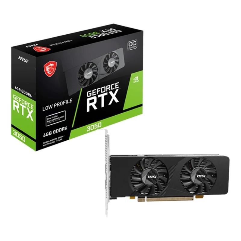 Tarjeta grafica msi rtx 3050 lp e 6gb oc gddr6 - 2x hdmi - 1x dp