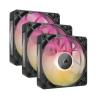 Ventilador caja corsair rx120 max icue link rgb 3x 120mm negro